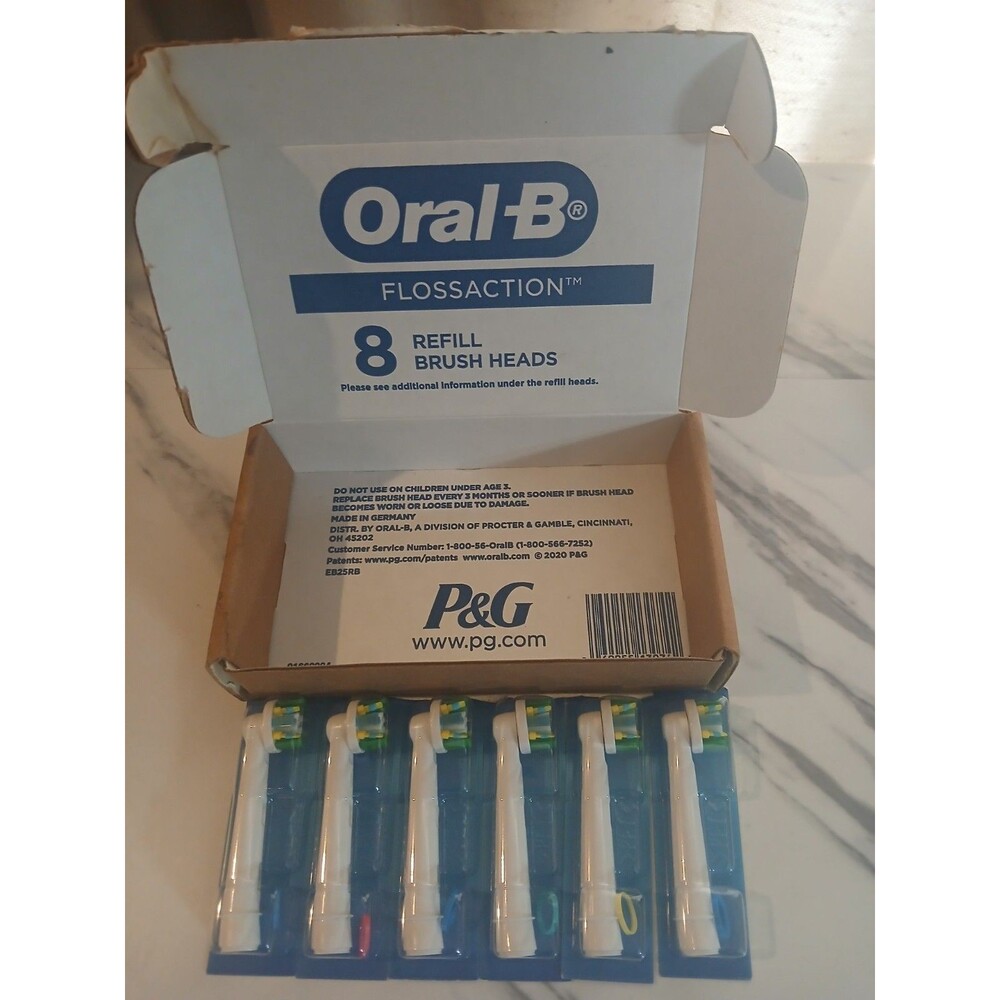 Oral-B FlossAction Electric Toothbrush Replacement Heads 6 Count Refills New
